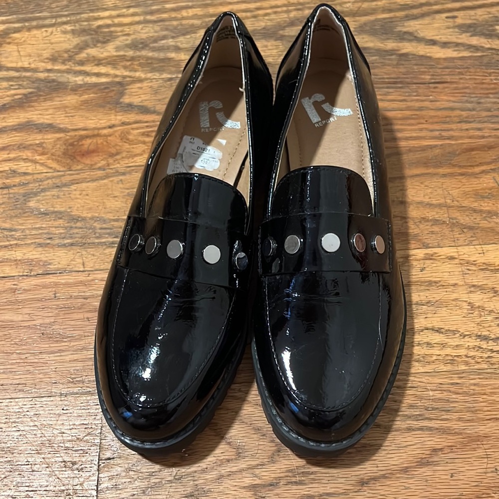 Black loafers